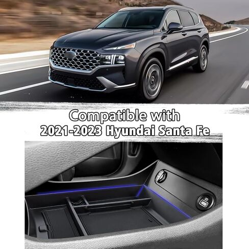 Lower Console Tray for 2021-2023 Hyundai Santa Fe Accessories | Lower Center Console Storage, ABS Material, Keeps Small Items Organized, Easy Installation and Cleaning, Interior Accessories in Kuwait