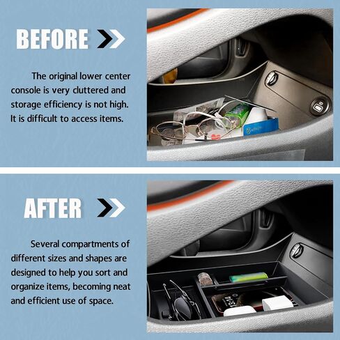 Lower Console Tray for 2021-2023 Hyundai Santa Fe Accessories | Lower Center Console Storage, ABS Material, Keeps Small Items Organized, Easy Installation and Cleaning, Interior Accessories in Kuwait