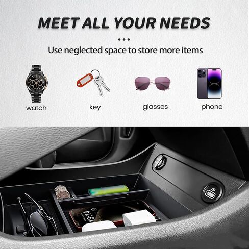 Lower Console Tray for 2021-2023 Hyundai Santa Fe Accessories | Lower Center Console Storage, ABS Material, Keeps Small Items Organized, Easy Installation and Cleaning, Interior Accessories in Kuwait
