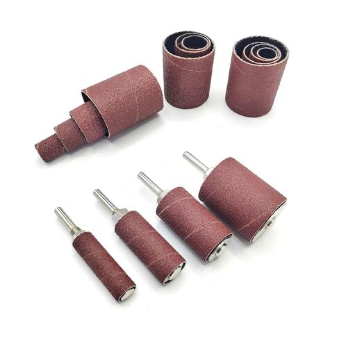 Sanding Drum Kit & Sleeves Set, 2" Long, 1/4" Shank, 20pc | For Drill or Drill Press, 60, 80, 120 and 240 Grit in Kuwait