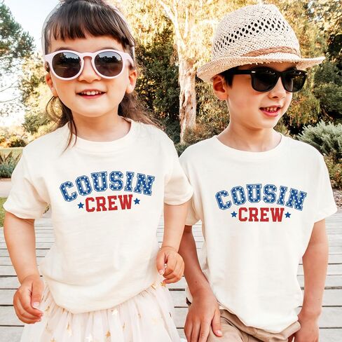 USA Cousin Crew Shirt for Boys and Girls Patriotic Matching 4th of July Tee for Kids in Kuwait
