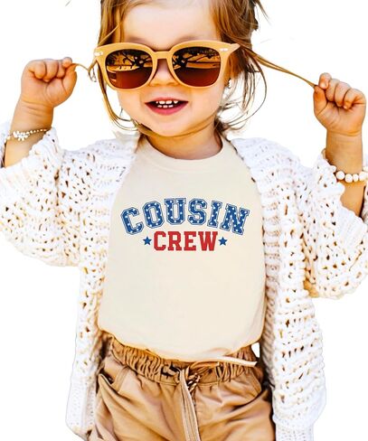 USA Cousin Crew Shirt for Boys and Girls Patriotic Matching 4th of July Tee for Kids in Kuwait