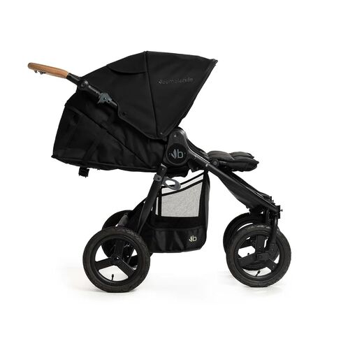 Bumbleride Indie Twin Double Stroller - Side-by-Side Seating with Narrow Design, Smooth Air-Filled Ride, Compact Fold, UPF 45+ Canopy & PFAS-Free - Black in Kuwait