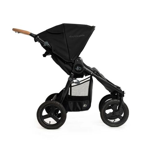 Bumbleride Indie Twin Double Stroller - Side-by-Side Seating with Narrow Design, Smooth Air-Filled Ride, Compact Fold, UPF 45+ Canopy & PFAS-Free - Black in Kuwait