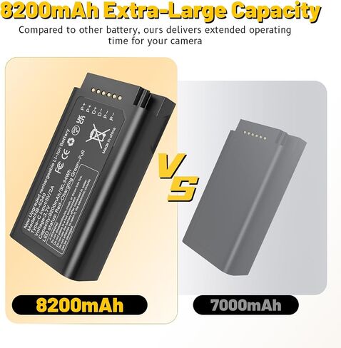 2 Pack 2026 Upgraded 8200mAh E340 Battery Compatible with eufy Video Doorbell E340, High Capacity Replacement Backup Battery with Type-C Charge Cable in Kuwait