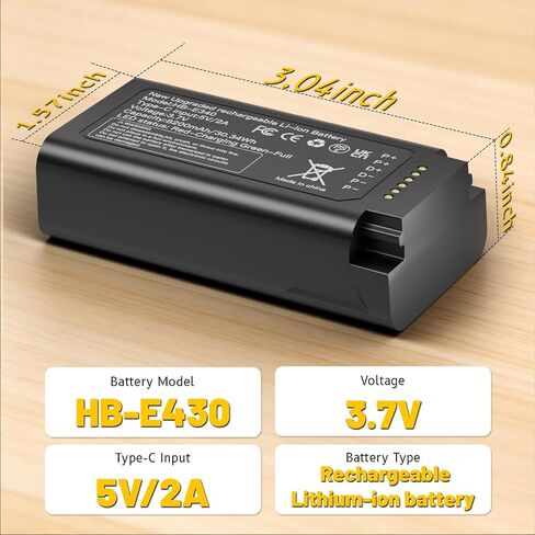 2 Pack 2026 Upgraded 8200mAh E340 Battery Compatible with eufy Video Doorbell E340, High Capacity Replacement Backup Battery with Type-C Charge Cable in Kuwait