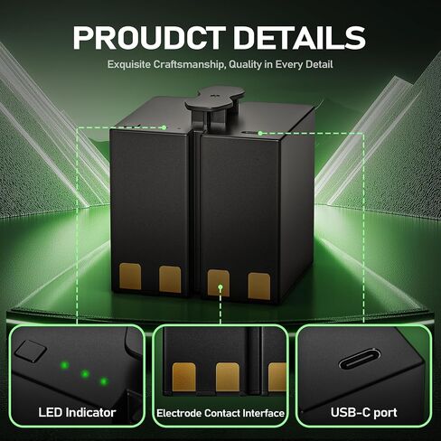 2 Pack Upgrade 6500mAh Battery for Stealth Cam 360 Cameras | for Stealth Cam 360 Max Cartridge Battery Pack,Compatible with 360 Model Cameras Revolver and Revolver Pro (Cable Included) in Kuwait