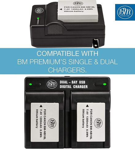 BM Premium NB-10L Battery for Canon PowerShot G15, G16, G1 X, G3-X, SX40 HS, SX50 HS, SX60 HS Digital Camera in Kuwait