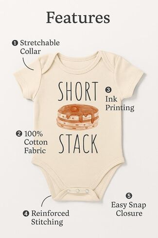 Squid Seafood Octopus Baby Bodysuit– Funny Infant Outfit, Unisex Cotton Clothes, Short Sleeve Newborn in Kuwait