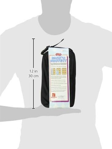 J.L. Childress Pack 'N Protect for Baby Bottles - Insulated Breast Milk Cooler Travel Bag for Moms, Portable Storage for Glass Baby Bottles & Food Containers, For Daycare or On the Go - Black in Kuwait