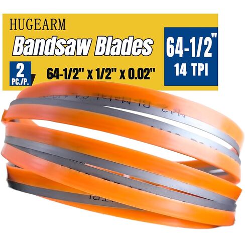2 Pack 64-1/2 inch Band Saw Blades Metal Cutting, Bi-Metal M42, 14 TPI | 64-1/2 x 1/2 x 0.02 Inch, Bandsaw Blades in Kuwait