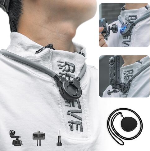 Pocket 3 Magnetic Neck Mount,Extended Version Quick Release POV/Vlog Video Selfie Necklace Holder for DJI OSMO Pocket 3 Creator Combo in Kuwait