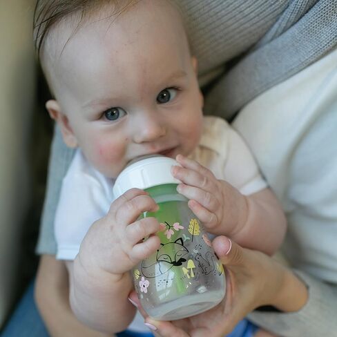 Dr. Brown's Anti-Colic Options+ Wide-Neck Baby Bottle Designer Edition Bottles, Woodland Decos, 5 oz/150 mL, Level 1 Nipple, 0m+, 2-Pack in Kuwait