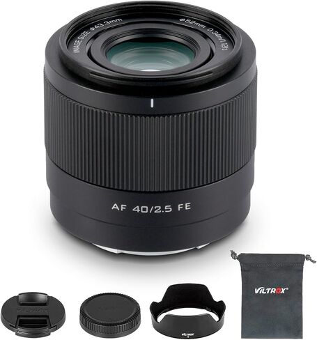 VILTROX 40mm F2.5 f/2.5 FE-Mount Full Frame for Sony, Auto Focus STM Lightweight Prime Lens for Sony E-Mount Cameras A7C A7SIII A7lll A7RIII A7IV A7RIV A9 A1 FX3 A7RV ZVE1 A7CR A7CII A93 A6700 A6600 in Kuwait
