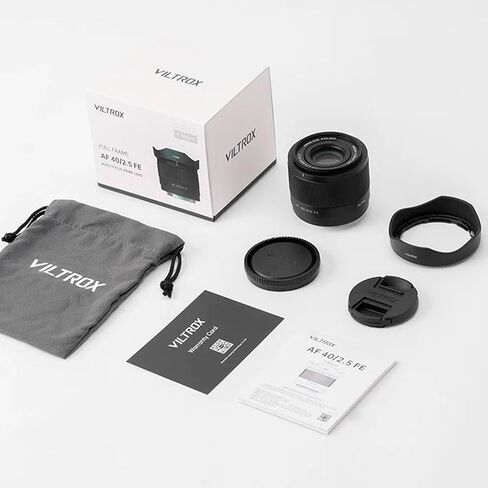 VILTROX 40mm F2.5 f/2.5 FE-Mount Full Frame for Sony, Auto Focus STM Lightweight Prime Lens for Sony E-Mount Cameras A7C A7SIII A7lll A7RIII A7IV A7RIV A9 A1 FX3 A7RV ZVE1 A7CR A7CII A93 A6700 A6600 in Kuwait