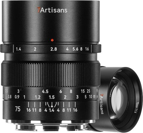 7artisans 75mm F1.4 Camera Lens Full Frame Large Aperture Lens,Soft Night Orbs,Refined Bokeh for Portrait Photography,Street,Humanistic etc (for Canon RF) in Kuwait