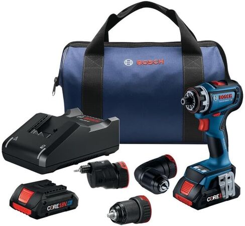 BOSCH GSR18V-800FCB24 18V Drill/Driver with 5-In-1 Flexiclick® System and (1) CORE18V® 4 Ah Advanced Power Battery | 5-in-1 system, CORE18V 4Ah battery in Kuwait