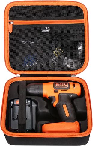 Tourmate Hard Travel Case for BLACK+DECKER 8V MAX* Cordless Drill with 43 Piece Accessories (BDCD8HDPK) / GardenJoy Cordless Power Drill Set with 30pcs Drill/Driver Bits（CASE ONLY） in Kuwait
