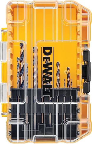 DEWALT 20V Max Cordless Drill/Driver Kit, Compact (DCD771C2) and 13-Piece Black Oxide Drill Bit Set with Pilot Point in Kuwait