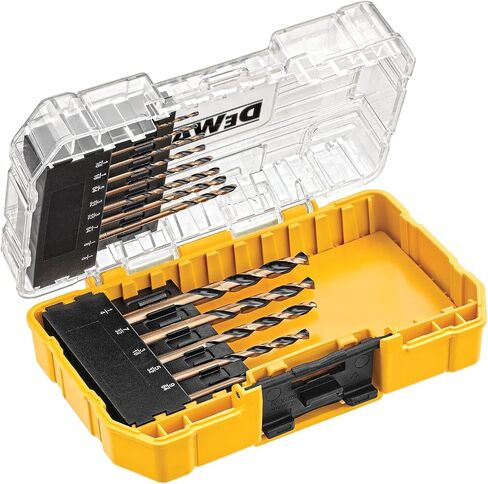 DEWALT 20V Max Cordless Drill/Driver Kit, Compact (DCD771C2) and 13-Piece Black Oxide Drill Bit Set with Pilot Point in Kuwait