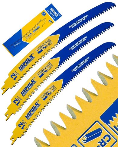9-Inch Japanese Teeth Reciprocating Saw Blades, 6 TPI Curved Cutting Edge Sawzall Pruning Blade for Wood Cutting, Curved & Triple-Ground Teeth Design for Fast, Smooth Cuts for Trimming (3 PCS) in Saudi Arabia