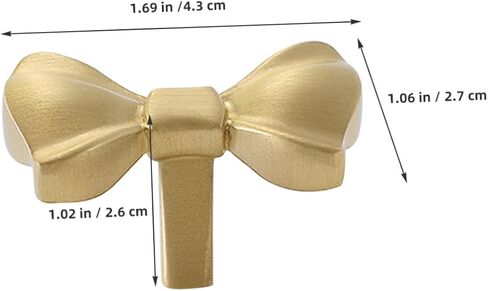 Gold Bow Drawer Pulls Elegant Bow-Shaped Knobs for Dresser and Cabinet Decorative Hardware for Vintage Furniture Complete for Stylish Home Decor in Kuwait