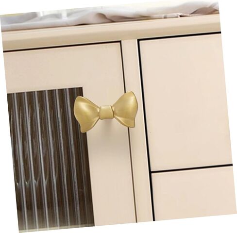 Gold Bow Drawer Pulls Elegant Bow-Shaped Knobs for Dresser and Cabinet Decorative Hardware for Vintage Furniture Complete for Stylish Home Decor in Kuwait