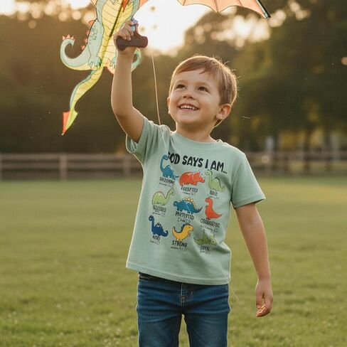 Toddler Little Boy Summer Dinosaur Clothes Funny Letter T Shirt Tops 1-5T | Little Boy Summer Dinosaur T Shirt Toddler Boy Funny Summer Short Sleeve Graphic Tee Tops 1T 2T 3T 4T 5T in Kuwait