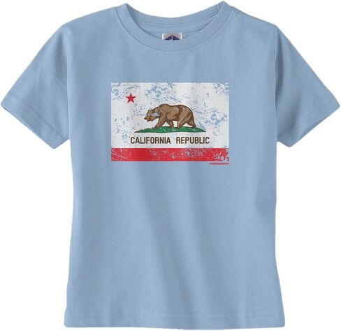 Threadrock Baby Boys' Distressed California Flag Infant T-Shirt in Kuwait