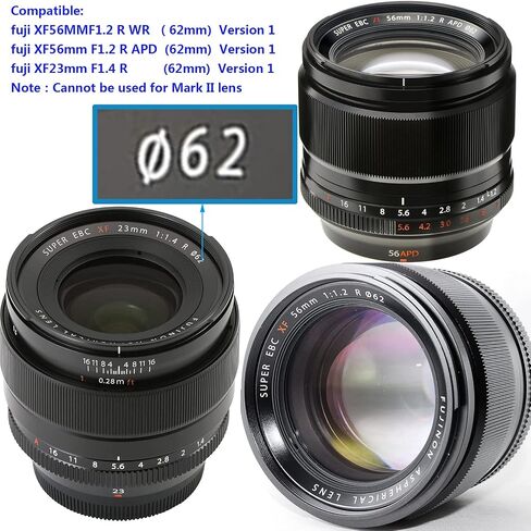 Haoge Bayonet Square Metal Lens Hood with Cap for Fujifilm Fuji Fujinon XF 23mm F1.4 R, XF 56mm F1.2 R, XF 56mm F1.2 R APD on X-Pro2 X-Pro1 X-T2 X-T1 X-T20 X-T10 X-E2S X-A5 X-A20 X-E3 X-H1 as LH-XF23 in Kuwait