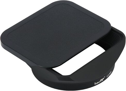 Haoge Bayonet Square Metal Lens Hood with Cap for Fujifilm Fuji Fujinon XF 23mm F1.4 R, XF 56mm F1.2 R, XF 56mm F1.2 R APD on X-Pro2 X-Pro1 X-T2 X-T1 X-T20 X-T10 X-E2S X-A5 X-A20 X-E3 X-H1 as LH-XF23 in Kuwait