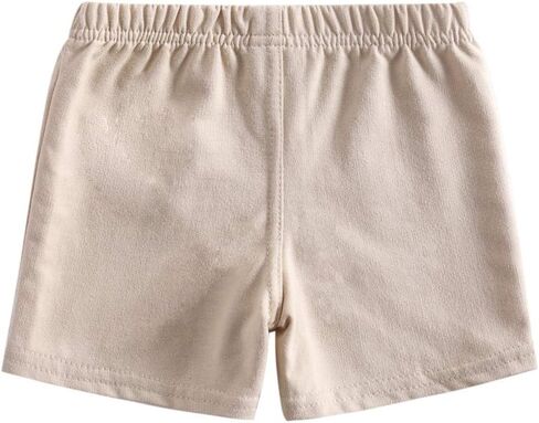 Monvecle Unisex Baby Multi Pieces Newborn to Toddler Cotton Long Pants Shorts Gift Sets 2pcs Pack -Khaki 3 Years in Kuwait