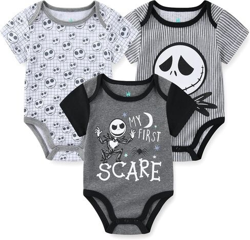 Disney Nightmare Before Christmas Boys Jack Skellington 3 Pack Bodysuits for Infant in Kuwait