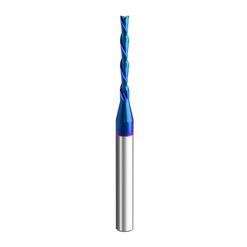 Solid Carbide Spiral Up-Down Cut Router Bit 1/4" Shank, 1/4" Cutting Diameter 2-1/2" OAL Compression End Mill with Nano Blue Coated CNC Woodworking Bit in Saudi Arabia