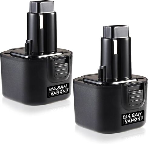 VANON 2Packs 4.8Ah DW9062 Replacement for Dewalt 9.6V Battery | Ni-MH DW9061 DE9036 DE9061 DE9062 DW926 DW955K Compatible with DeWalt 9.6V Cordless Power Tools in Kuwait