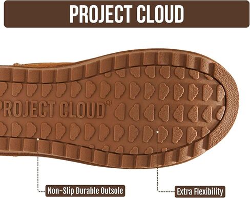 Project Cloud 100% Genuine Leather Comfortable Womens Ankle Boots (Hippy) | Water Resistant Memory Foam Insole Winter Shoes - Trendy Footwear Outdoor Fall Shoes for Women - Winter Boots for Women in Kuwait