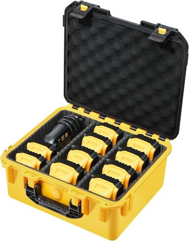 Hard Case for Dewalt 20V Battery: Large Storage with Adjustable Dividers | Waterproof Box for 12V/20V/60V Battery, Charger, Accessories, Tool Battery Organizer Holder for Milwaukee (Case Only) in Kuwait