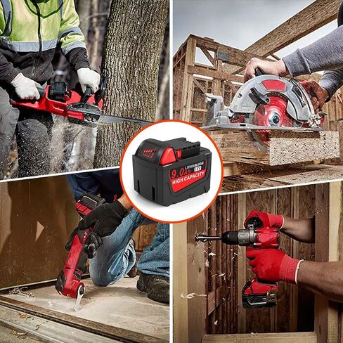 18V 9.0Ah Replace Battery for All Milwaukee MK18 MK18B Battery 48-11-1850 48-11-1840 48-11-1852 48-11-1815 Cordless Power Tools, 2Packs in Kuwait