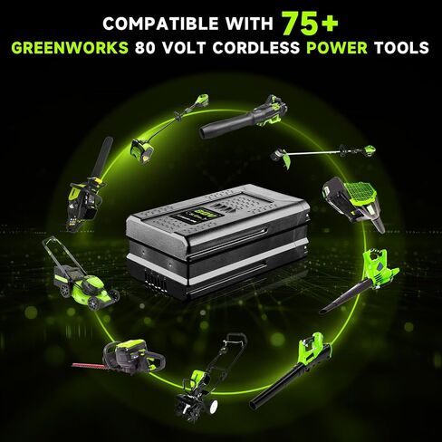 FERRYBOAT Upgraded 5000mAh 80V GBA80200 Replacement for Greenworks 80V Battery GBA80250 GBA80500 GBA80400 Compatible with Greenworks 80V Max Series with LED Power Indicator in Kuwait