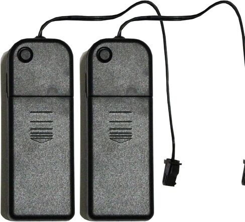 Battery Pack Contrller (4 Modes Solid On, Flash, Strobe, Off) for Neon El Wire Light (2 Pieces) in Kuwait