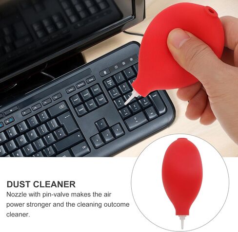 Mini Air Blower for Camera Lens and Electronics, Red Plastic Compressed Air Equipment with Squeeze Ball Pump for Dust Removal and Portable Cleaning of Computers and Cell Phones in Kuwait