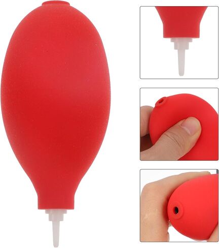 Mini Air Blower for Camera Lens and Electronics, Red Plastic Compressed Air Equipment with Squeeze Ball Pump for Dust Removal and Portable Cleaning of Computers and Cell Phones in Kuwait