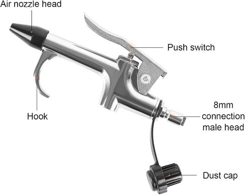 Air Nozzle Aluminum Alloy Dust Cleaning for Diving Photography Gear in Kuwait