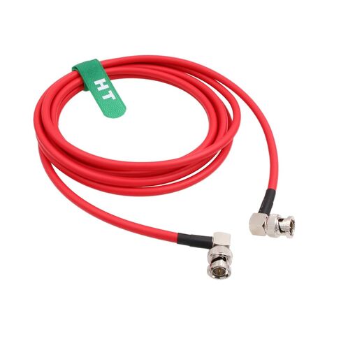 12G 3G HD SDI Raw 4K 60fps Video Cable Right Angle BNC Canare LV-61S 75 ohm Coaxial Shielded for Sony FS7 FX9 FX6 Alexa DSMC2 Camera Blackmagic SmallHD Atomos Monitor (3M, Red) in Kuwait