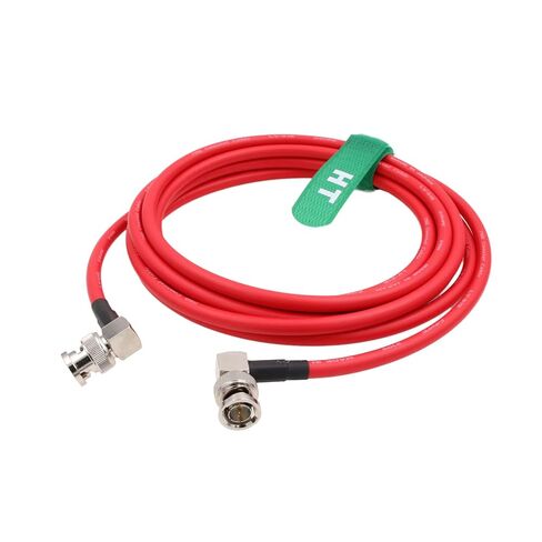 12G 3G HD SDI Raw 4K 60fps Video Cable Right Angle BNC Canare LV-61S 75 ohm Coaxial Shielded for Sony FS7 FX9 FX6 Alexa DSMC2 Camera Blackmagic SmallHD Atomos Monitor (3M, Red) in Kuwait