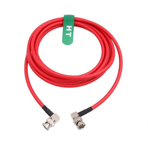 12G 3G HD SDI Raw 4K 60fps Video Cable Right Angle BNC Canare LV-61S 75 ohm Coaxial Shielded for Sony FS7 FX9 FX6 Alexa DSMC2 Camera Blackmagic SmallHD Atomos Monitor (3M, Red) in Kuwait