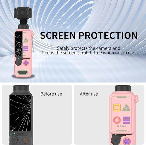 Coyktonty Osmo Pocket 4 Silicone Cover Kit, Compatible with DJI Osmo Pocket 4 Creator Combo Accessories (Pink) in Kuwait