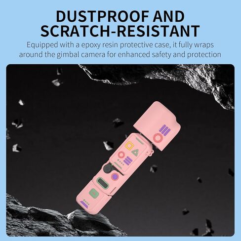 Coyktonty Osmo Pocket 4 Silicone Cover Kit, Compatible with DJI Osmo Pocket 4 Creator Combo Accessories (Pink) in Kuwait