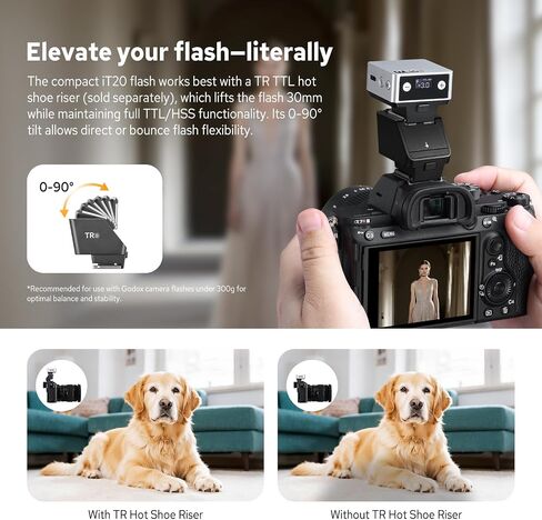 Godox iT20 iT20-S Flash for Sony, Mini TTL Flash with Intuitive Screen, 1.5s Recycle, 700 Full Power Flashes, USB-C Charge, Built-in Battery, GODOX iT20S iT20 S Pocket Flash Speedlight (Silver) in Kuwait