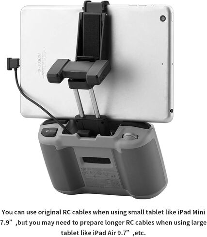 HeiyRC Adjustable Tablet Holder for DJI Neo/4K/4 Pro/2/Mini 3/AIR 3/2S/Mavic 3 Drone Remote Controller - 7-10.5 Inch Tablet Clip Stand Mount for iPad Mini/Air in Kuwait